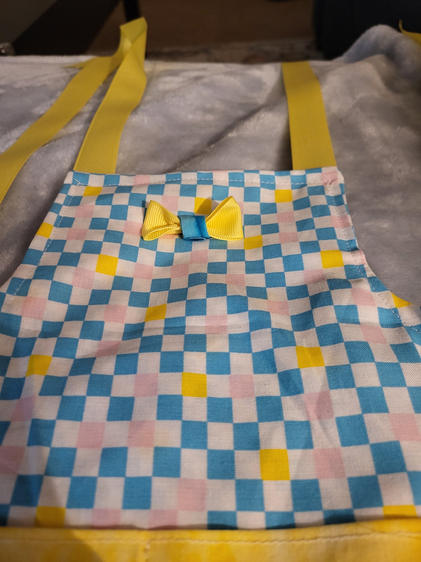 Blue and Yellow Checkered Apron