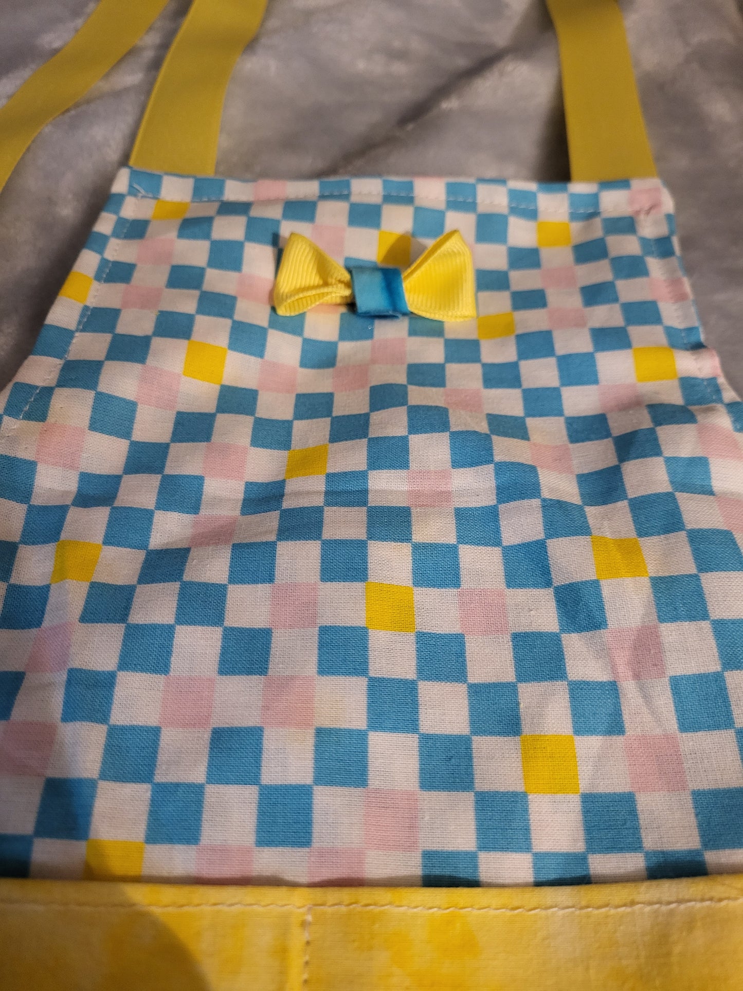 Blue and Yellow Checkered Apron