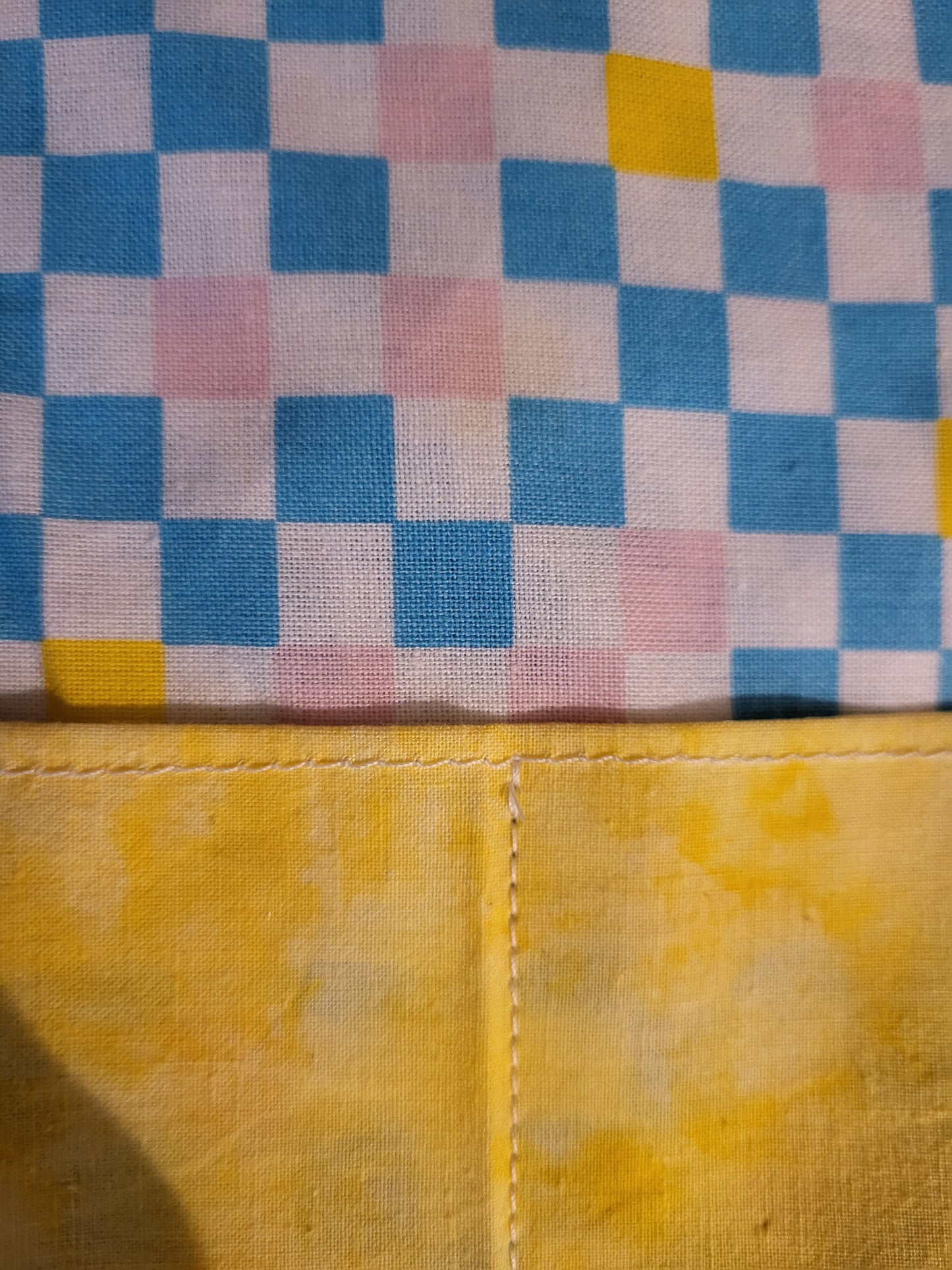 Blue and Yellow Checkered Apron