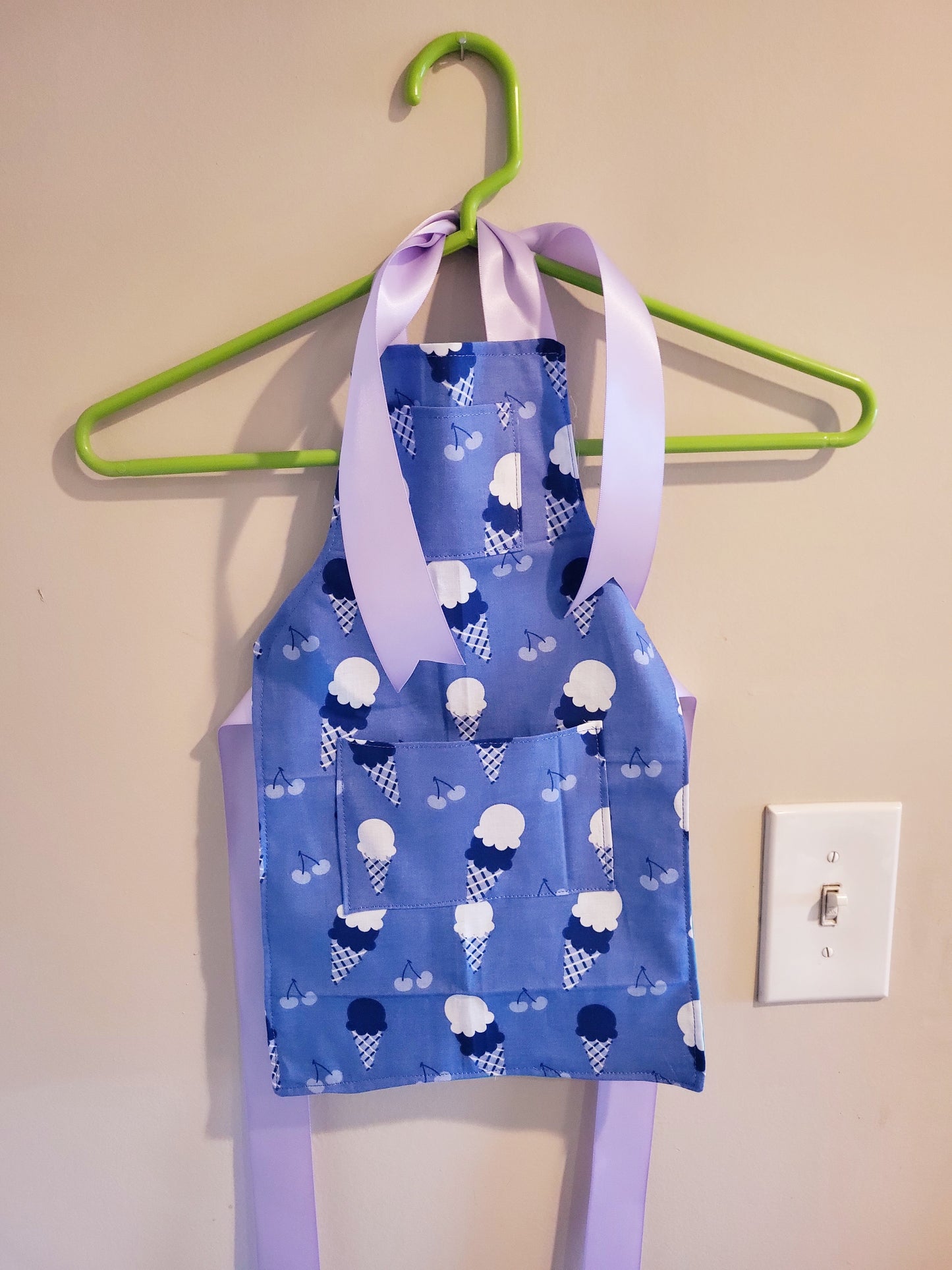 🫐 Blueberry Ice Cream Toddler Apron