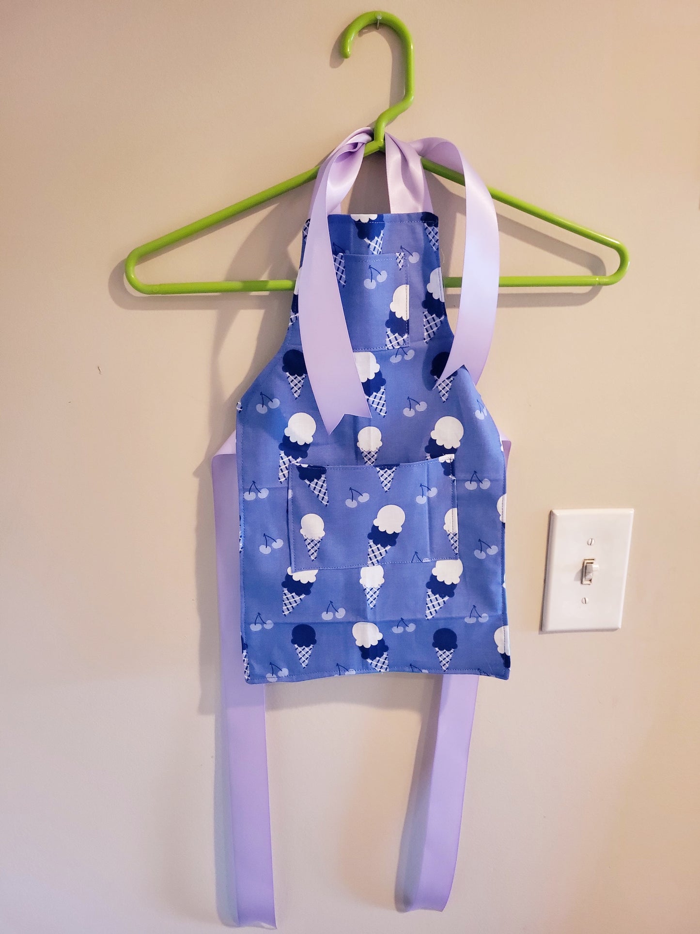 🫐 Blueberry Ice Cream Toddler Apron