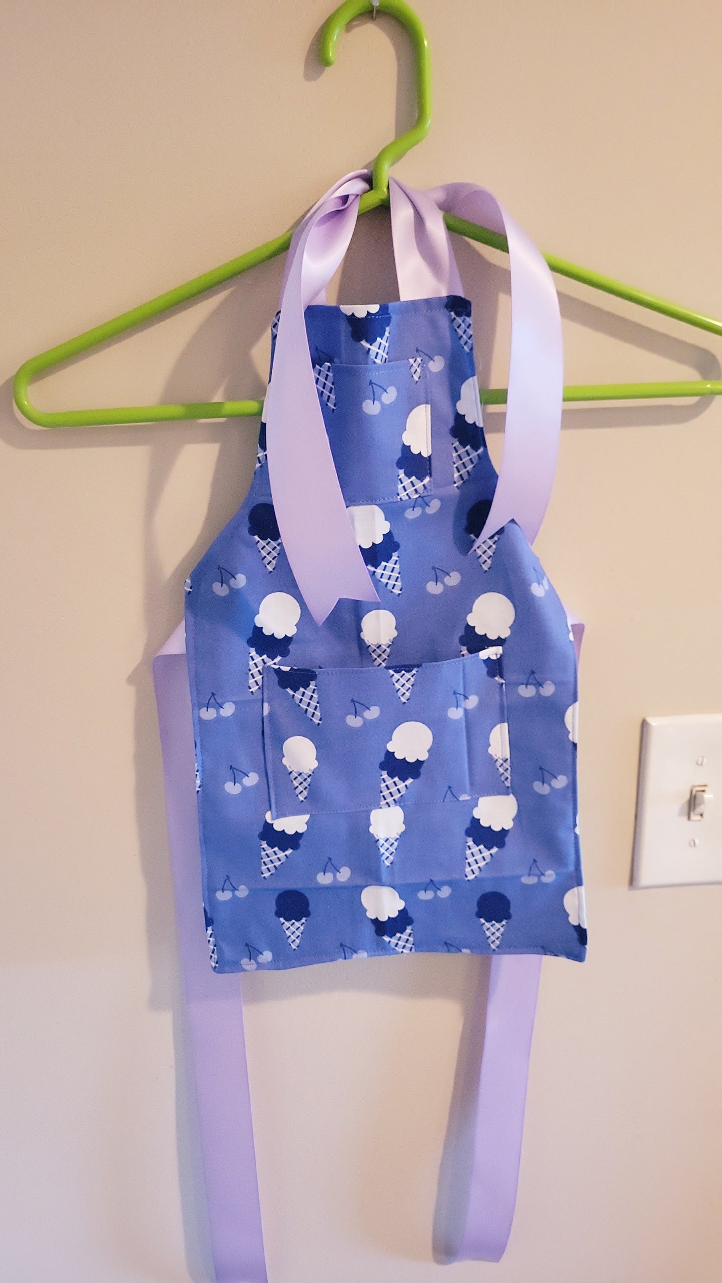 🫐 Blueberry Ice Cream Toddler Apron